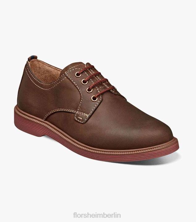 D280453 braunes Ch Schuhwerk Kinder Florsheim supacush jr. Oxford mit schlichter Zehenpartie