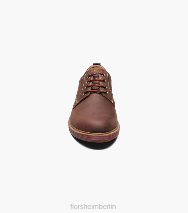 D280453 braunes Ch Schuhwerk Kinder Florsheim supacush jr. Oxford mit schlichter Zehenpartie