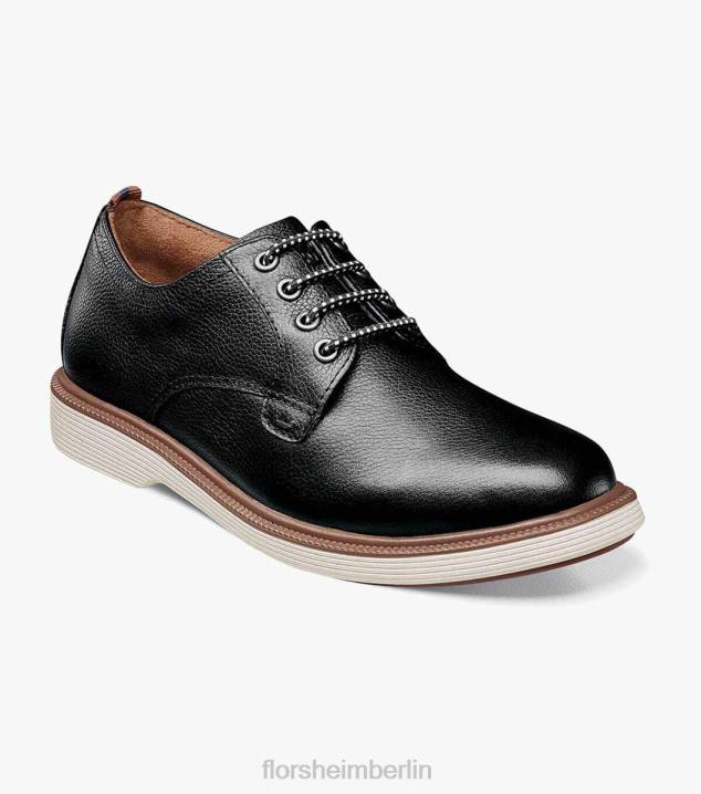 D280456 Schwarz Schuhwerk Kinder Florsheim supacush jr. Oxford mit schlichter Zehenpartie