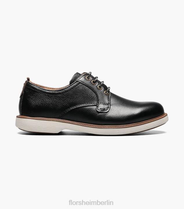 D280456 Schwarz Schuhwerk Kinder Florsheim supacush jr. Oxford mit schlichter Zehenpartie