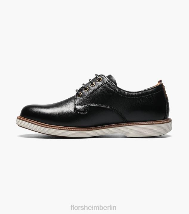 D280456 Schwarz Schuhwerk Kinder Florsheim supacush jr. Oxford mit schlichter Zehenpartie