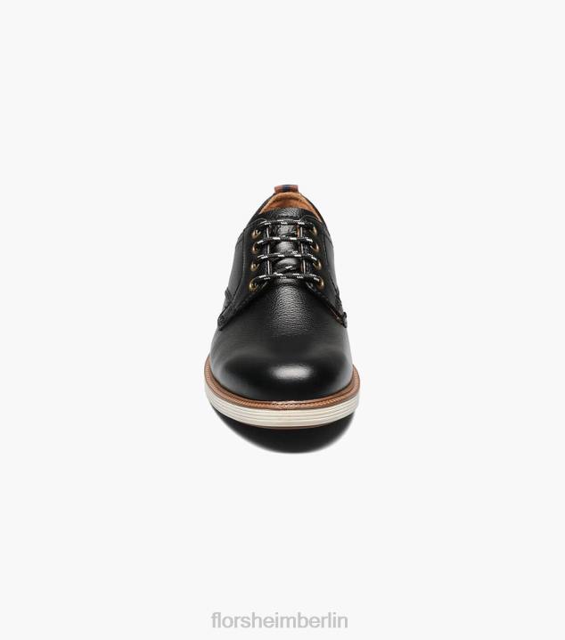 D280456 Schwarz Schuhwerk Kinder Florsheim supacush jr. Oxford mit schlichter Zehenpartie