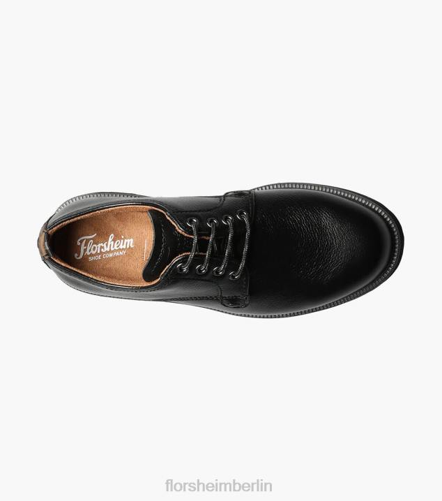 D280457 schwarz getrommelt Schuhwerk Kinder Florsheim supacush jr. Oxford mit schlichter Zehenpartie