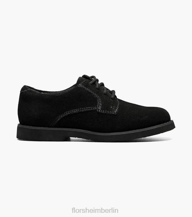 D280460 Schwarz Schuhwerk Kinder Florsheim Kearny Jr. Oxford mit schlichter Zehenpartie