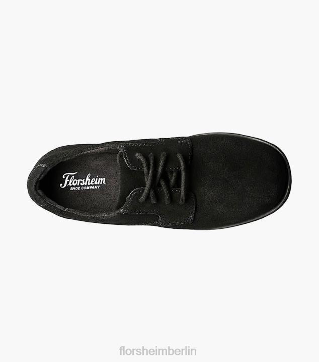 D280460 Schwarz Schuhwerk Kinder Florsheim Kearny Jr. Oxford mit schlichter Zehenpartie