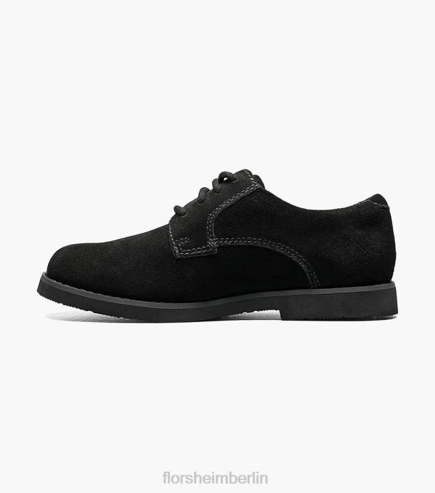 D280460 Schwarz Schuhwerk Kinder Florsheim Kearny Jr. Oxford mit schlichter Zehenpartie