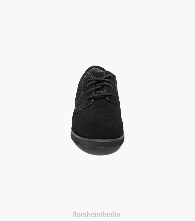 D280460 Schwarz Schuhwerk Kinder Florsheim Kearny Jr. Oxford mit schlichter Zehenpartie