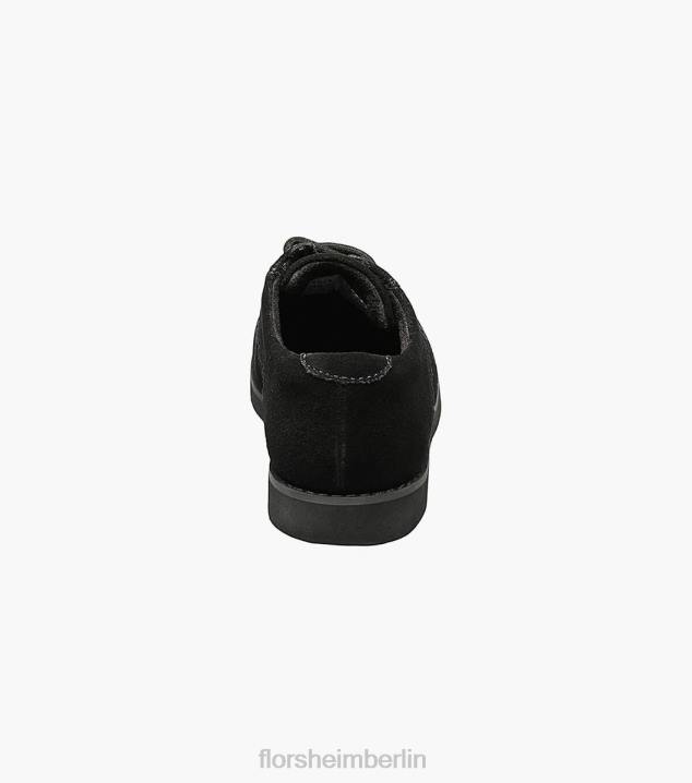 D280460 Schwarz Schuhwerk Kinder Florsheim Kearny Jr. Oxford mit schlichter Zehenpartie
