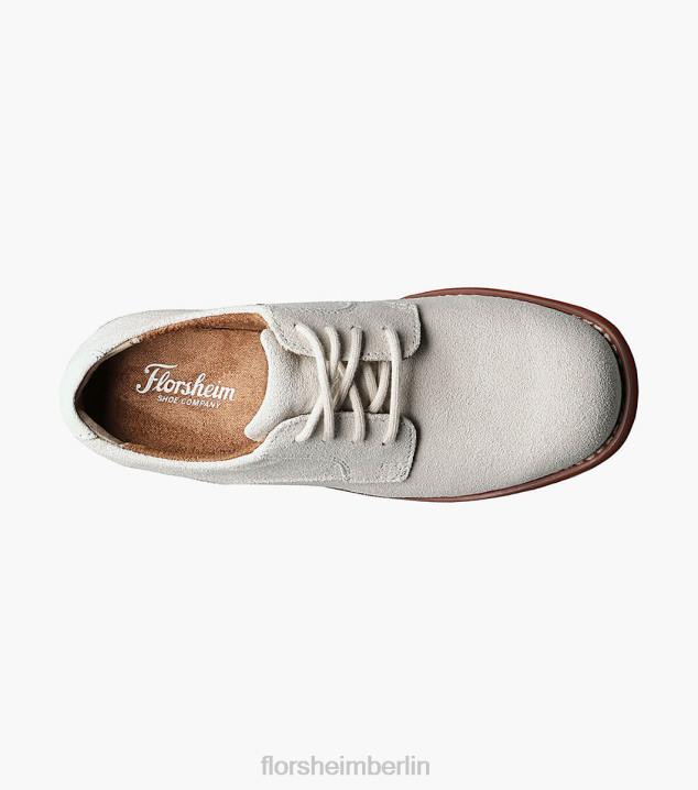 D280461 Weiss Schuhwerk Kinder Florsheim Kearny Jr. Oxford mit schlichter Zehenpartie