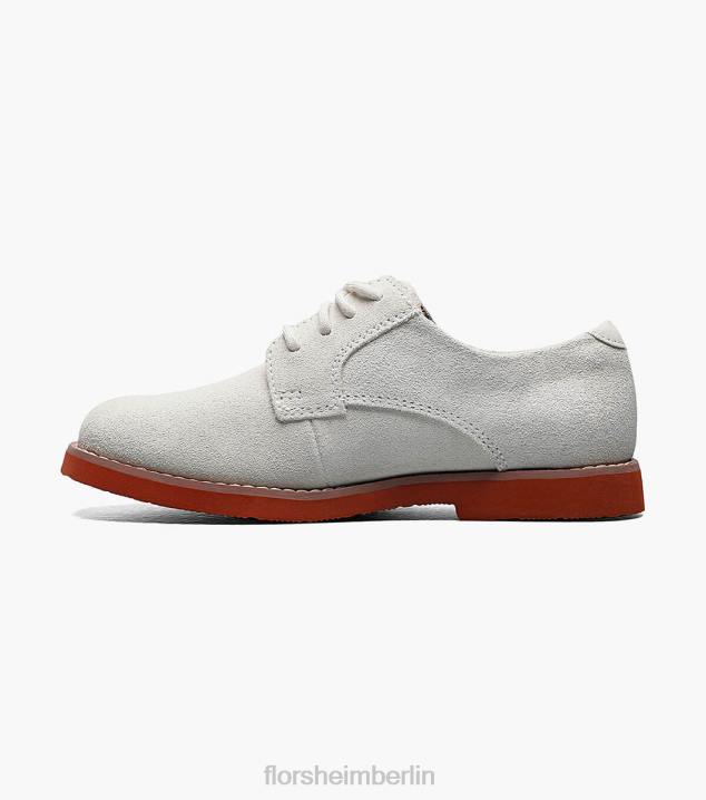 D280461 Weiss Schuhwerk Kinder Florsheim Kearny Jr. Oxford mit schlichter Zehenpartie