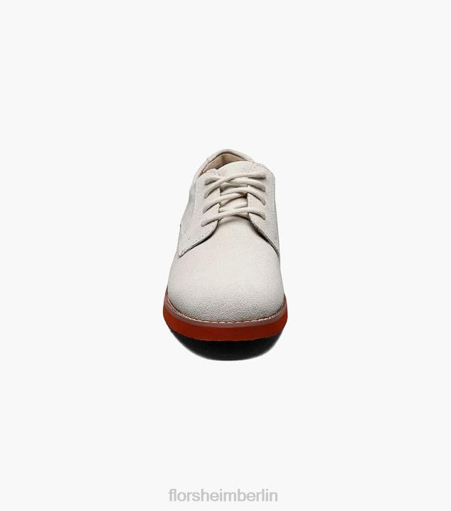 D280461 Weiss Schuhwerk Kinder Florsheim Kearny Jr. Oxford mit schlichter Zehenpartie