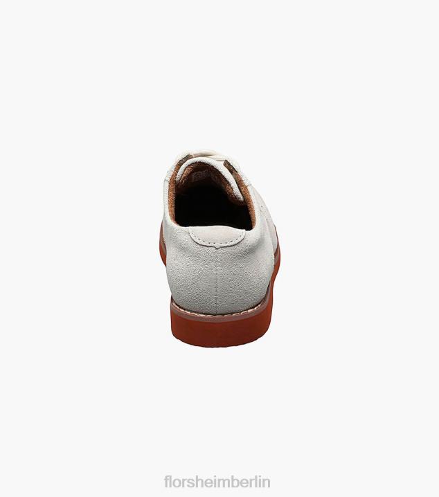 D280461 Weiss Schuhwerk Kinder Florsheim Kearny Jr. Oxford mit schlichter Zehenpartie