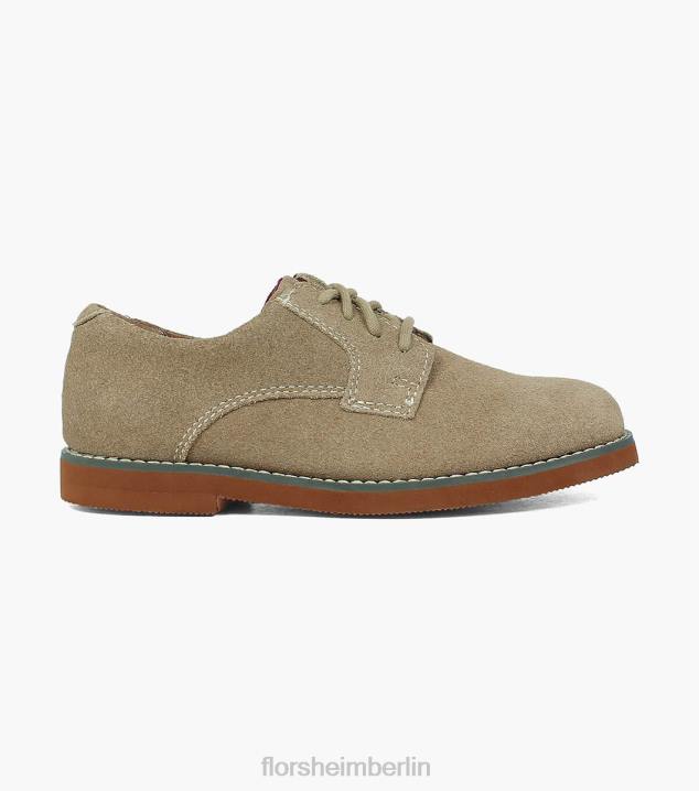 D280463 Sand Schuhwerk Kinder Florsheim Kearny Jr. Oxford mit schlichter Zehenpartie
