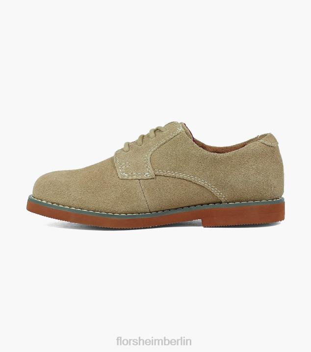 D280463 Sand Schuhwerk Kinder Florsheim Kearny Jr. Oxford mit schlichter Zehenpartie