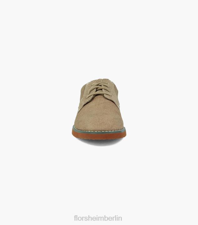 D280463 Sand Schuhwerk Kinder Florsheim Kearny Jr. Oxford mit schlichter Zehenpartie