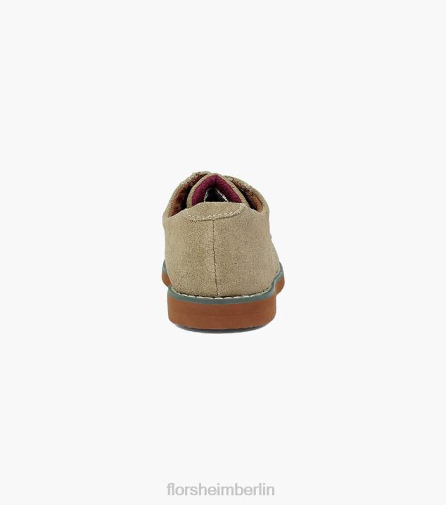 D280463 Sand Schuhwerk Kinder Florsheim Kearny Jr. Oxford mit schlichter Zehenpartie