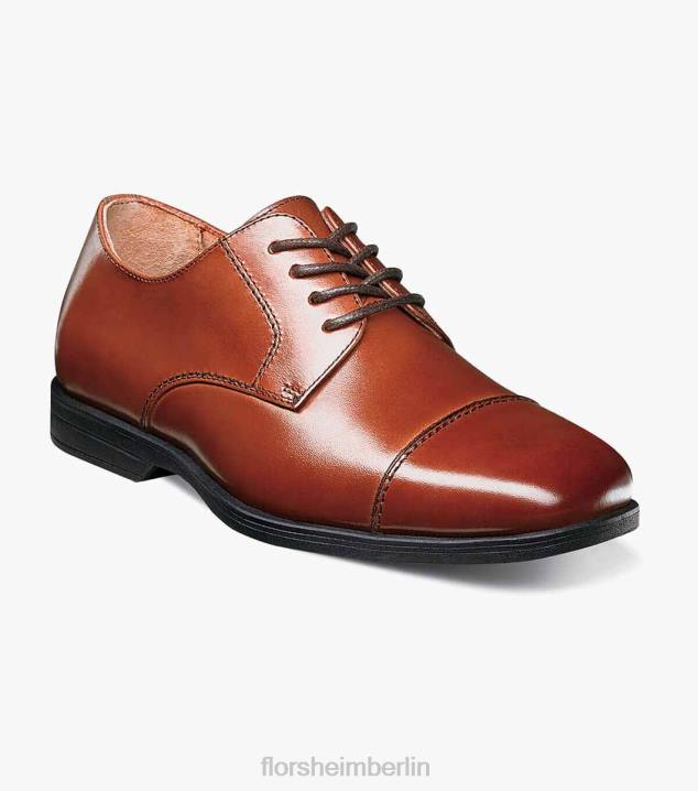 D280470 Cognac Schuhwerk Kinder Florsheim offenbaren jr. Cap Toe Oxford