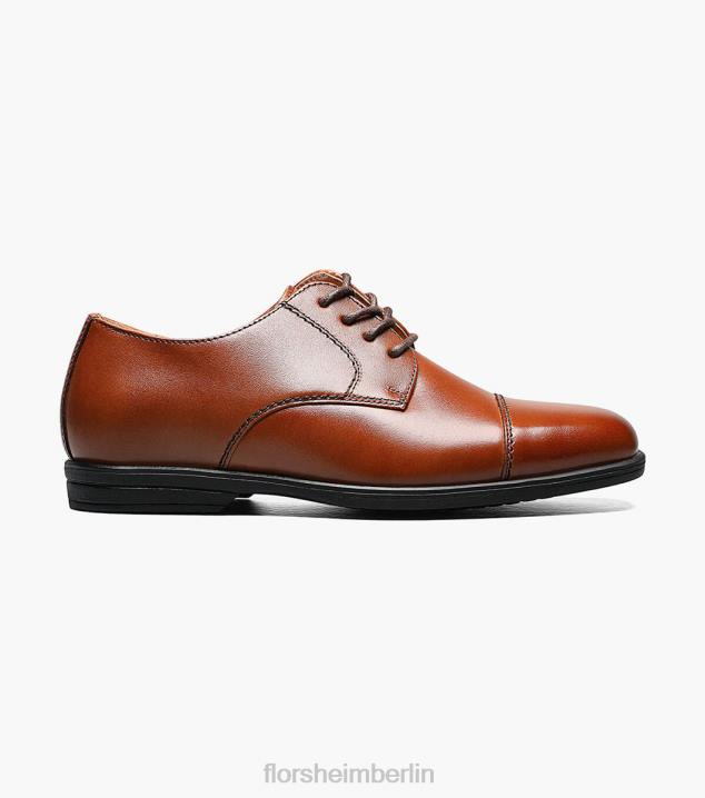 D280470 Cognac Schuhwerk Kinder Florsheim offenbaren jr. Cap Toe Oxford