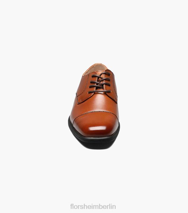 D280470 Cognac Schuhwerk Kinder Florsheim offenbaren jr. Cap Toe Oxford