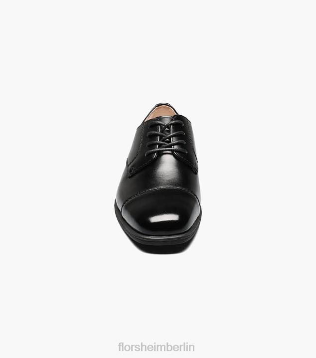 D280471 Schwarz Schuhwerk Kinder Florsheim offenbaren jr. Cap Toe Oxford