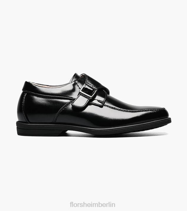 D280485 Schwarz Schuhwerk Kinder Florsheim offenbaren jr. Moc Toe Monk Strap Oxford