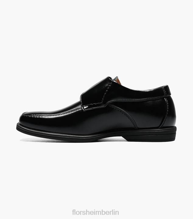D280485 Schwarz Schuhwerk Kinder Florsheim offenbaren jr. Moc Toe Monk Strap Oxford