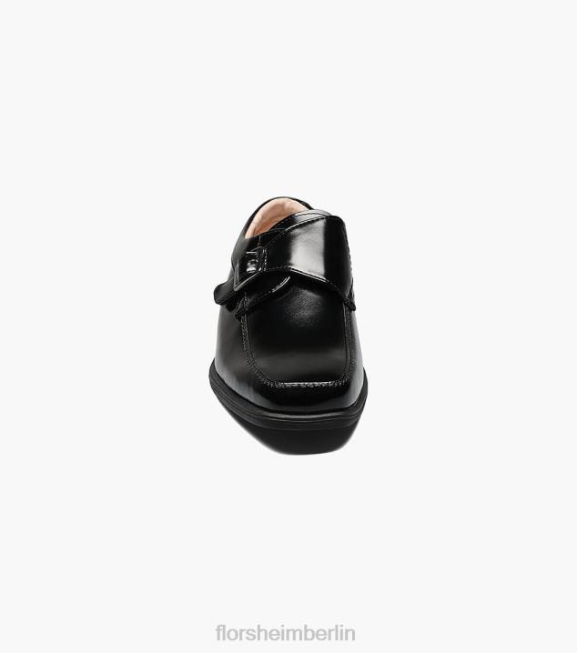 D280485 Schwarz Schuhwerk Kinder Florsheim offenbaren jr. Moc Toe Monk Strap Oxford