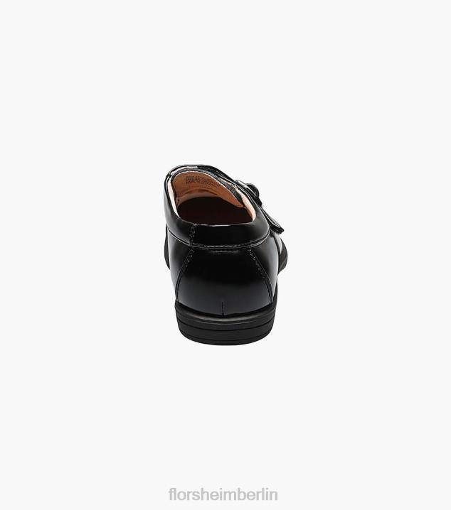 D280485 Schwarz Schuhwerk Kinder Florsheim offenbaren jr. Moc Toe Monk Strap Oxford