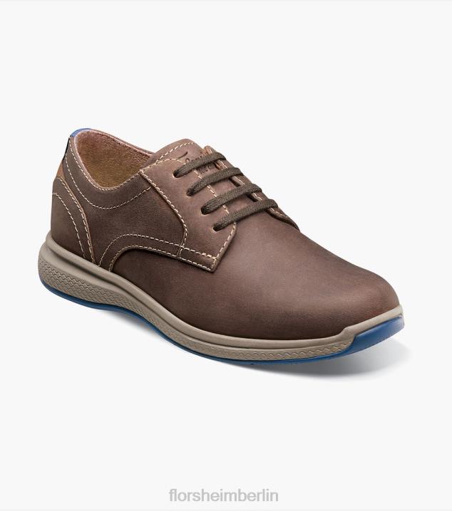 D280502 braunes Ch Schuhwerk Kinder Florsheim Great Lakes Jr. Oxford mit schlichter Zehenpartie