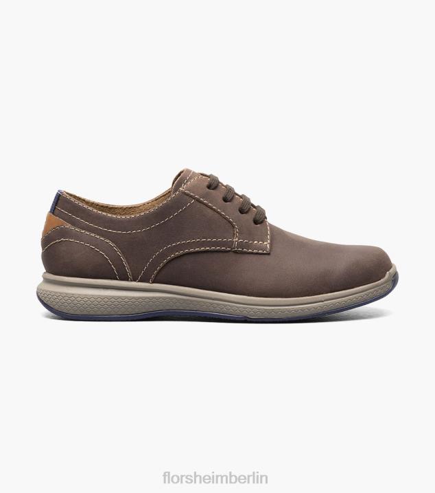 D280502 braunes Ch Schuhwerk Kinder Florsheim Great Lakes Jr. Oxford mit schlichter Zehenpartie