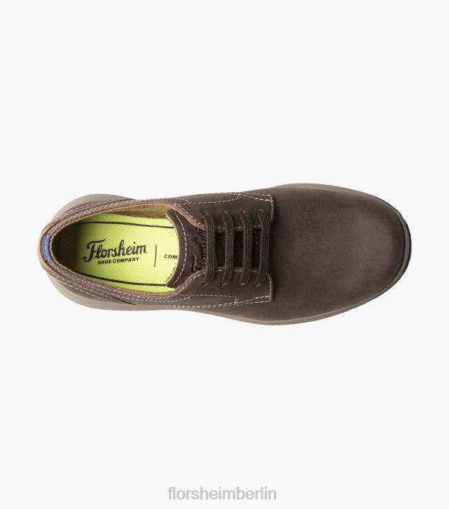 D280502 braunes Ch Schuhwerk Kinder Florsheim Great Lakes Jr. Oxford mit schlichter Zehenpartie