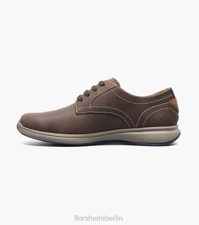D280502 braunes Ch Schuhwerk Kinder Florsheim Great Lakes Jr. Oxford mit schlichter Zehenpartie