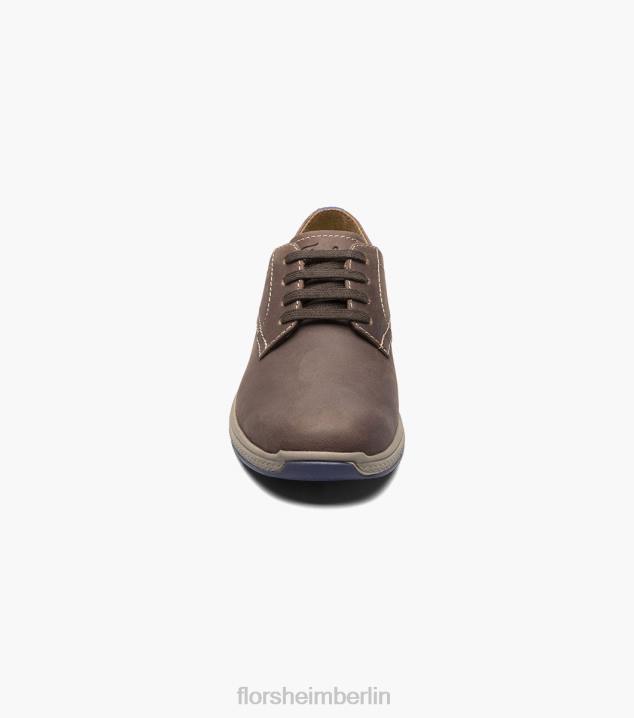 D280502 braunes Ch Schuhwerk Kinder Florsheim Great Lakes Jr. Oxford mit schlichter Zehenpartie