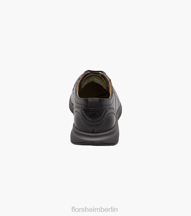 D280503 Schwarz Schuhwerk Kinder Florsheim Great Lakes Jr. Oxford mit schlichter Zehenpartie