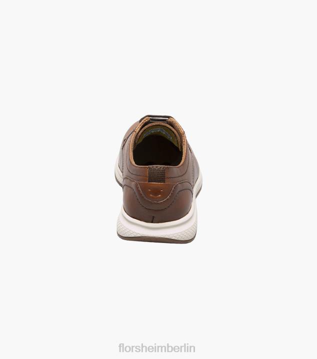 D280504 Cognac Schuhwerk Kinder Florsheim Great Lakes Jr. Oxford mit schlichter Zehenpartie