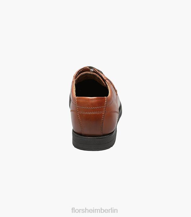 D280506 Cognac Schuhwerk Kinder Florsheim Midtown Jr. Oxford mit schlichter Zehenpartie