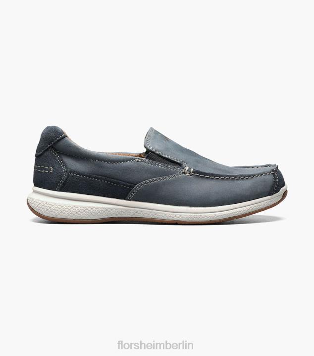 D280464 Indigo Schuhwerk Kinder Florsheim Great Lakes Jr. Moc-Toe zum Hineinschlüpfen