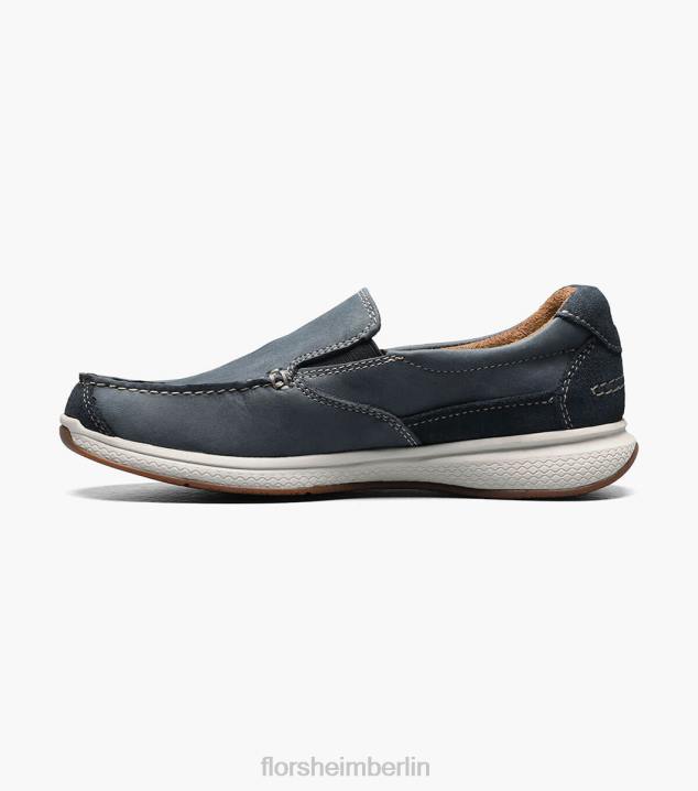 D280464 Indigo Schuhwerk Kinder Florsheim Great Lakes Jr. Moc-Toe zum Hineinschlüpfen