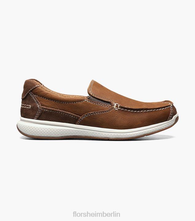 D280465 Stein Schuhwerk Kinder Florsheim Great Lakes Jr. Moc-Toe zum Hineinschlüpfen