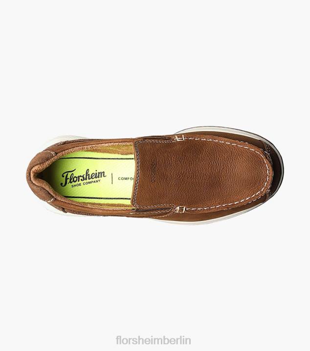 D280465 Stein Schuhwerk Kinder Florsheim Great Lakes Jr. Moc-Toe zum Hineinschlüpfen