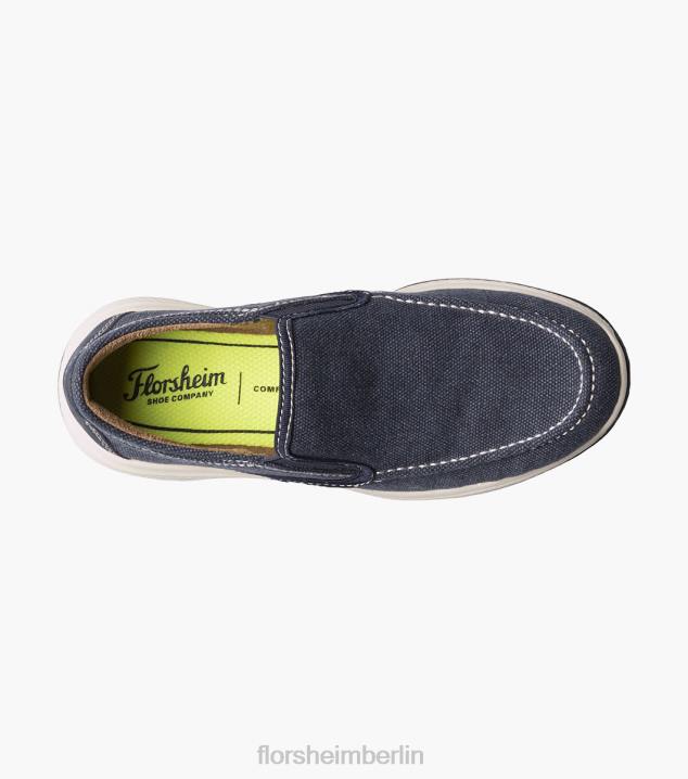 D280481 Marine Schuhwerk Kinder Florsheim Venture jr. Venezianischer Slip-On aus Segeltuch