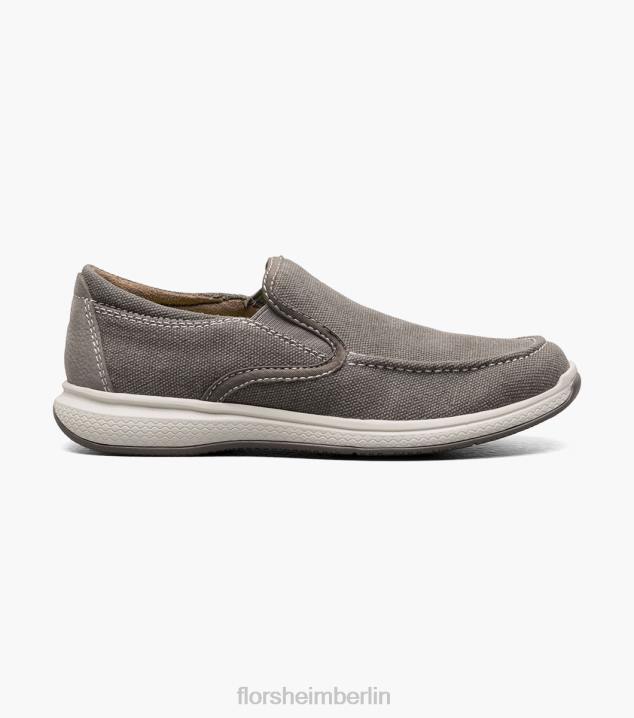 D280482 grau Schuhwerk Kinder Florsheim Venture jr. Venezianischer Slip-On aus Segeltuch