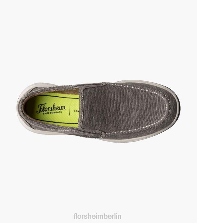 D280482 grau Schuhwerk Kinder Florsheim Venture jr. Venezianischer Slip-On aus Segeltuch