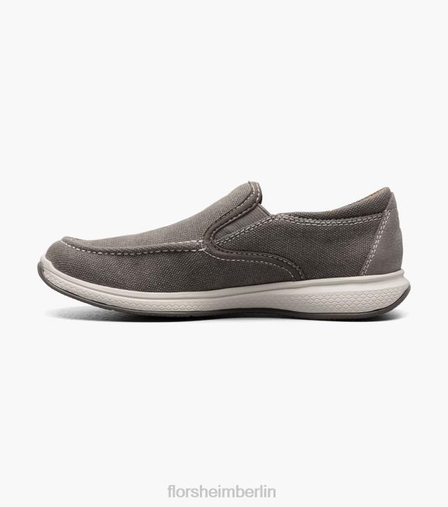 D280482 grau Schuhwerk Kinder Florsheim Venture jr. Venezianischer Slip-On aus Segeltuch