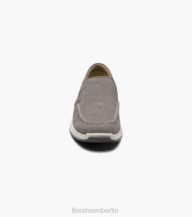 D280482 grau Schuhwerk Kinder Florsheim Venture jr. Venezianischer Slip-On aus Segeltuch