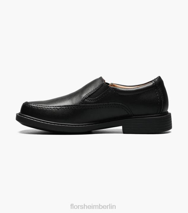 D280491 Schwarz Schuhwerk Kinder Florsheim Bogan Jr. II Moc Toe Slip-on