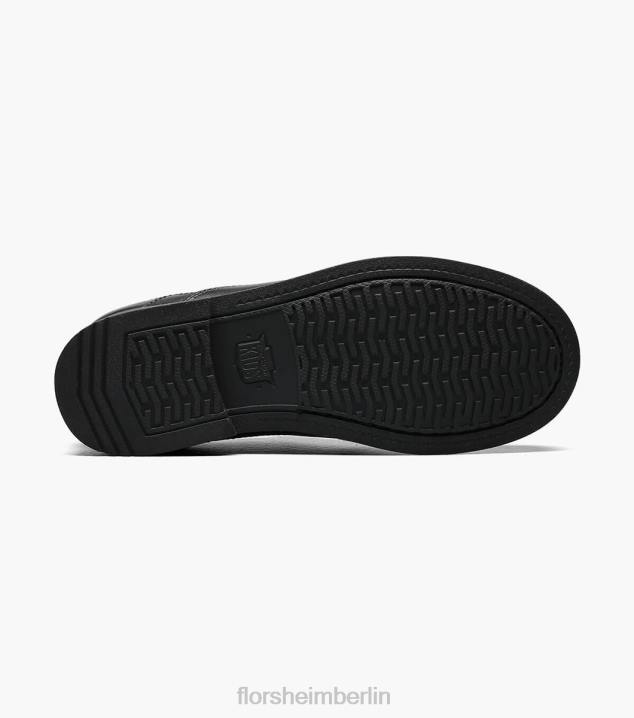 D280498 Schwarz Schuhwerk Kinder Florsheim Midtown Jr. Moc-Toe zum Hineinschlüpfen