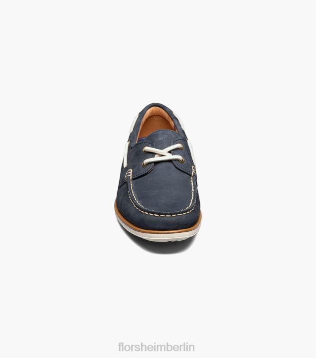 D280324 Marine Schuhwerk Männer Florsheim Atlantic Moc-Toe-Bootsschuh