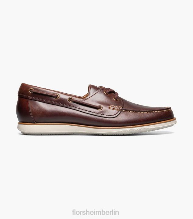 D280325 Schokolade Schuhwerk Männer Florsheim Atlantic Moc-Toe-Bootsschuh