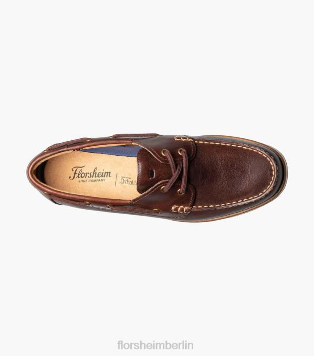 D280325 Schokolade Schuhwerk Männer Florsheim Atlantic Moc-Toe-Bootsschuh